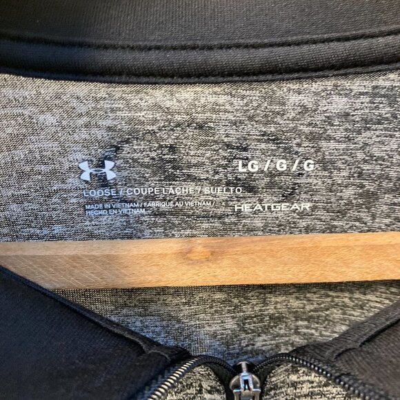 Under Armour Loose Heatgear 1/4 Zip Long Sleeve Pullover Size Large - Picture 4 of 8